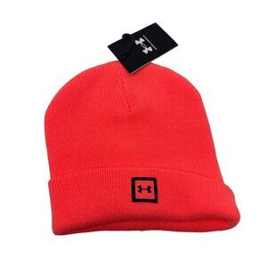 Under Armour Boys Girls UA Halftime Cuff Beanie Hat Brilliance Neon Pink 1373114